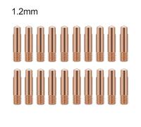 Premium Copper MIG Welding Nozzles for MB15AK Torch - M6 x 24 mm Thread, 0.6-.2 mm Bore Sizes (20-Pack), Compatible with for MIG/MAG 15AK Systems(0.8mm)