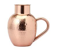 PREMIUM Copper Pitcher With BOWL, Pure HEAVY GAUGE Copper Handcrafted Hammered Jug, Capacity 50.7 US Fl Oz (1.5 Lt.) (Premium)