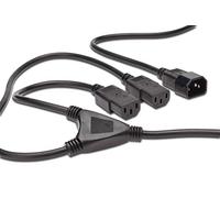 Premium Cord 230V PC Extension Y Extension Cable Male to 2 Female