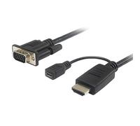 Premium Cord 2m HDMI to VGA Converter Cable with USB Power