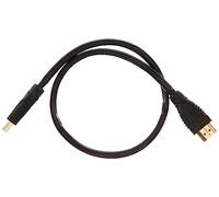 Premium Cord 4K HDMI Cable M/M 10.2Gbps Gold-Plated Connectors with Audio Channel, Compatible with Video 4K UHD 2160p, Deep Color, 3D, HDR, 3x Shielded, Black, 0.5 m