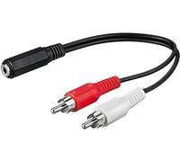 Premium Cord Cable Socket 3.5 mm 2x RCA F/M 20 cm