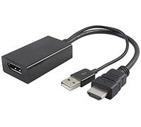 Premium Cord HDMI to DisplayPort Female to USB Power Adapter