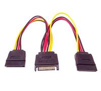Premium Cord PC Y-Power Cable SATA Female > 2x SATA Male