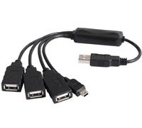 Premium Cord USB 2.0 HUB 4-Port Black Cable