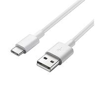Premium Cord USB-C to USB 2.0 Connection Cable 1 m, Fast Charge up to 3 A, Charging Cable and Data Cable, USB 3.1 Type C Male to USB 2.0 Type A Male, Colour: White, Length 1 m