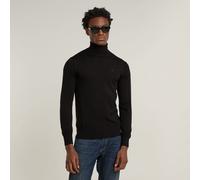 Premium Core Turtle Neck Knitted Sweater - Black - Men XS