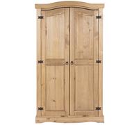 Core Products Premium Corona 2 Door Wardrobe - Antique Waxed Pine Finish, H189.0Cm X W100.0Cm X D56.0Cm
