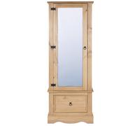 Core Products Corona Armoire With Mirrored Door, Brown
