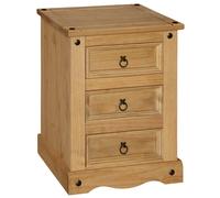 Core Products Halea 3-Drawer Bedside Chest, Brown
