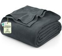 Premium Cotton Blanket Soft Breathable Thermal Blanket 350 GsmIdeal For Layering Any Bed