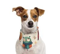Premium Cotton Dog Bandana, Breathable Pet Scarf with Adjustable Fit for Cats & Dogs, Cute Owls Pattern