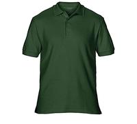 Premium Cotton Double piqué Sport Shirt, Forest Green, 3XL