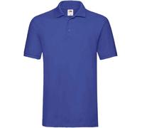 Premium Cotton Pique Polo Shirt Fruit Of The Loom Royal L