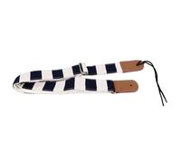 Premium Cotton Stripe Ukulele Strap with Tail Pin, Comfortable Shoulder Belt for Soprano Concert Baritone Ukes, Music Accessory in Royal Blue