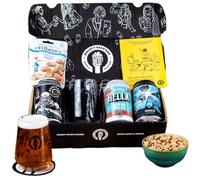 Premium Craft Beer Christmas Hamper - 3x330ml Craft Beer Cans Including IPA and other Pale Ales, Bespoke Branded Glass and Delicious Mr.Filberts Snack - Secret Santa gift and Christmas sorted
