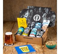 Premium Craft Beer Gift - Craft Pale Ale/IPA Beer Gift Hamper - 5 Independent British Craft Beers, a Snack and QWERTY Beer Box Tasting Glass to make a great Gift for Men
