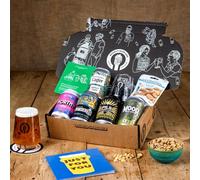 Premium Craft Lager Beer Gift Hamper - 5 Independent British Craft Lagers, a Snack and Beer Tasting Glass by QWERTY Beer Box