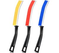 Premium Crevice Cleaning Brush Tool Aluminum Support with 15° Angle, Bathroom Tile Groove Gap Cleaning Brush, Home Kitchen Groove Gap Window Door Track Tile Groove Bristle (3PCS)