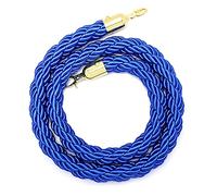 Premium Crowd Control Rope Queue Barrier 10ft Blue Stanchion Hemp Rope with Hook for Restaurants Hotels Cinemas - & Safe Queue Management Solution
