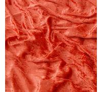 Premium Crushed Velvet Stretch Velour Fabric 150cm 59" Wide for Upholstery Dress Craft Drape Curtain Bed Headboard Material by The Meter by Discount Fabrics LTD (Burned Orange)