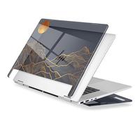 Premium Crystal Case for HP Envy x360 16-inch 2-in-1 Laptop 2024 Release, Creative Patterns Ultra-Slim Lightweight Scratch-Resistant Black Hard Shell with Professional Protection, Mountain Golden