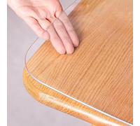 Premium Crystal Clear Table Protector - 3mm Thick Transparent Cover for Dining Room & Party Tables Easy Wipe Clean Fits 111.7x187.9cm (44x74in)