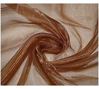 Premium Crystal Organza Voile Fancy Dress Costume Decorations Fabric 150cm Wide/Sold by The Metre (Chocolate)