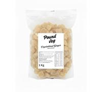 Premium Crystallised Ginger 1kg | Sweet & Spicy Sugar Coated Ginger Pieces for Snacking, Baking, Salads, Desserts, Cooking & Everyday Recipes