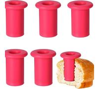Premium Cupcake Core Tools,Pink Silicone Cake Hole Maker, Reusable Safe Cupcake Hole Cutter, for Decorating, for DIY Cupcake Lovers (6-Piece)