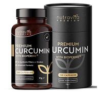 Premium Curcumin 95% Curcuminoids with Bioperine® - 120 High Strength Vegan Capsules - Turmeric Curcumin and Bioperine® (Black Pepper Extract) to Enhance Absorption - Made by Nutravita