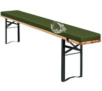 Premium Cushioned Bench Covers for Outdoor Events - Removable Sponge Padding Waterproof Ideal for Beer Gardens Festivals Catering - Dark Green 200x23x3cm Fits 220x25 120x40 150x30 180x30...