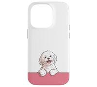 Premium Cute Maltese Happy Puppy Funny White Dog Case for iPhone 14 Pro