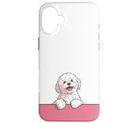Premium Cute Maltese Happy Puppy Funny White Dog Case for iPhone 16 Plus