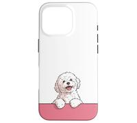 Premium Cute Maltese Happy Puppy Funny White Dog Case for iPhone 16 Pro