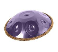 Premium D Minor Handpan Drum - 10 Notes 432Hz/440Hz | Complete Set with Bag, Mallets, Stand | Beautiful Purple Finish