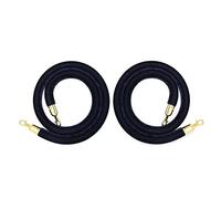 Premium Dark Blue Crowd Control Rope 3.35m with Elegant Gold Hooks - Perfect for Events Parties Queue Management Visitor Guidance & Line Control.
