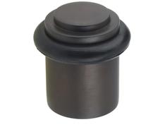 Premium Dark Bronze Stepped Door Stops for Home and Office - Solid Brass & Rubber Stopper