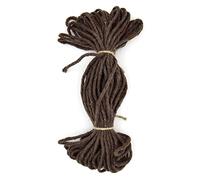 Premium Dark Brown Macrame Cord, 10 m / 32 ft of 3 mm Thick Natural Cotton Thread Yarn Macrame Rope for Wall Hangings, Plant Hangers, DIY Crafts, Home Decorations, Gift Wrapping (Hank)