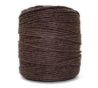 Premium Dark Brown Macrame Cord, 200 m / 656 ft of 3 mm Thick Natural Cotton Thread Yarn Macrame Rope for Wall Hangings, Plant Hangers, DIY Crafts, Home Decorations, Gift Wrapping (Reel)