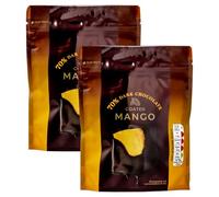 Premium Dark Chocolate Covered Dried Mango Pieces, Luxuriously Coated with Thick Chocolate, 200g (2 x 100g)