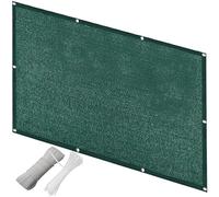 Premium Dark Green Balcony Sunshade 1.9 x 3 m - Breathable for Patios & Pools, Includes Fastening Cords & Cable Ties, Perfect Outdoor Protection