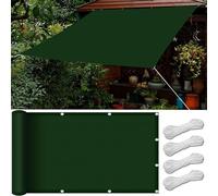 Premium Dark Green Rectangular 1.2 x 3.4 m PES Polyester with Eyelets for Wind Protection Ideal for Balcony Patio Garden Use