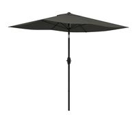Premium Dark Grey Rectangular Garden Parasol - Crank Operated - High-Quality Out