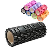 Premium Deep Tissue Foam Roller - Grid Textured Muscle Massager for Trigger Point Relief, Perfect for Post-Workout Recovery, Yoga, Gym, and Physical Therapy (Blue)
