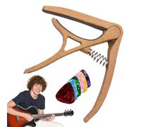 Premium Deluxe Guitar Capo Adjustable Guitar Capo 6 Random Colored Picks