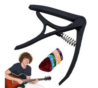 Premium Deluxe Guitar Capo Adjustable Guitar Capo 6 Random Colored Picks