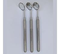 Premium Dental Mouth Mirrors #5 - German Stainless Steel Hollow Handle - 3 Pieces