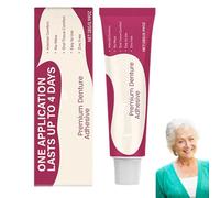 Premium Denture Adhesive, Secure Thermoplastic Denture Adhesive, Convenient Dental Glue for Teeth - Improves Fit, Comfort and Stability (1)