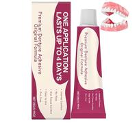 Premium Denture Adhesive, Thermoplastic Fixation Dental Glue, Improves Fit, Secure Denture Grip for Up to 4 Day, Comfort and Stability (1 PCS)